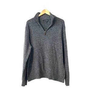 J. Crew Mercantile Men's Sweater Zip Up Wool Blend Dark Gray Size XL Pullover